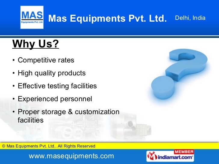 Mas Equipments Pvt. Ltd. New Delhi india