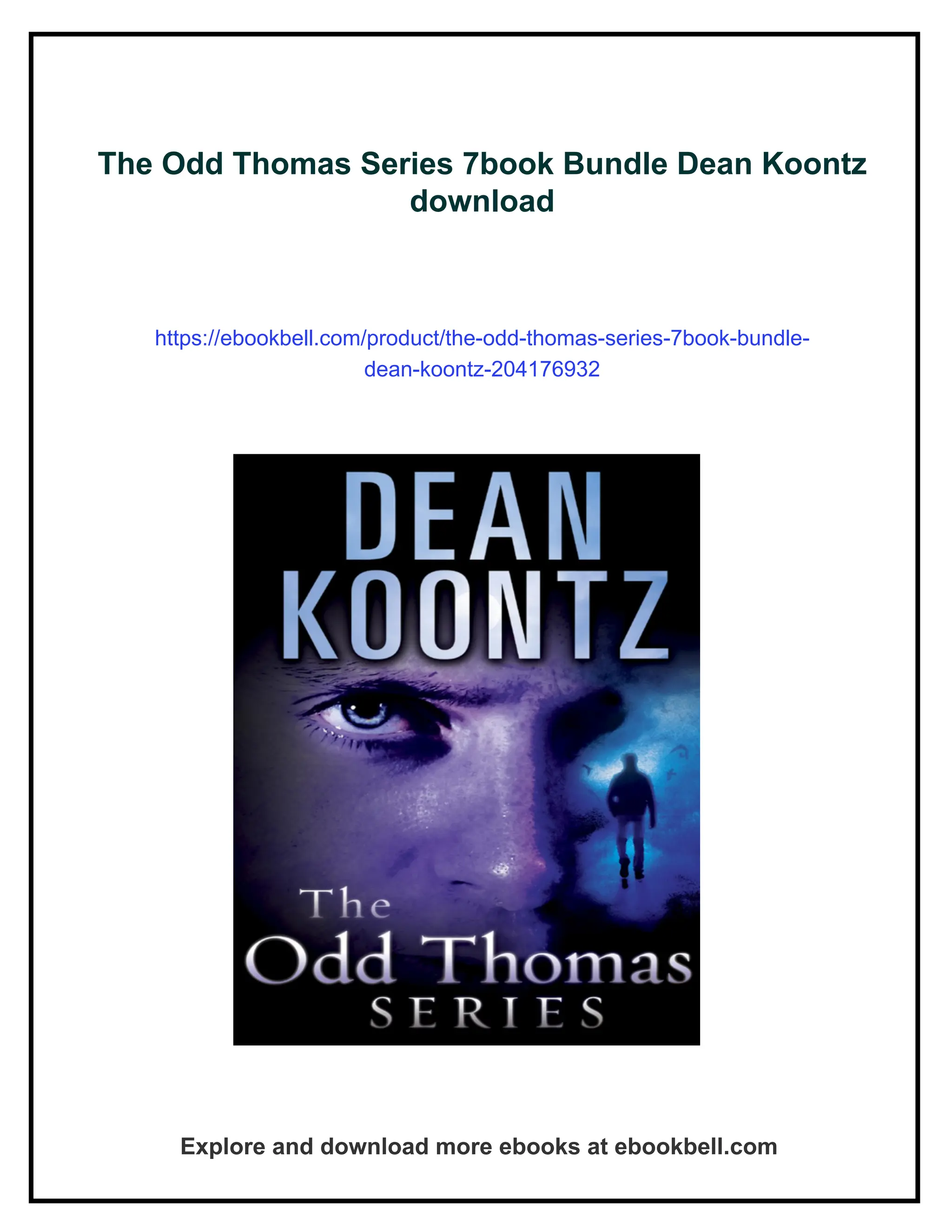 The Odd Thomas Series 7book Bundle Dean Koontz | PDF