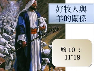 好牧人與
羊的關係

約 10 ：
11~18

 