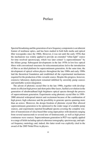 Supercontinuum Generation In Optical Fibers Dudley Jm Taylor Jr Eds | PDF