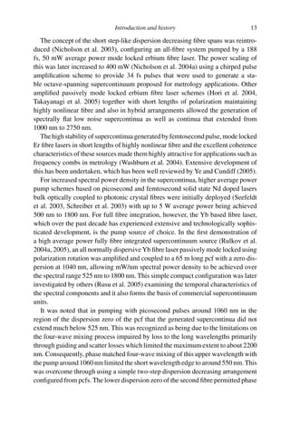 Supercontinuum Generation In Optical Fibers Dudley Jm Taylor Jr Eds | PDF