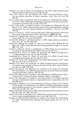 Supercontinuum Generation In Optical Fibers Dudley Jm Taylor Jr Eds | PDF