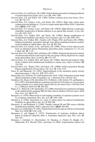 Supercontinuum Generation In Optical Fibers Dudley Jm Taylor Jr Eds | PDF