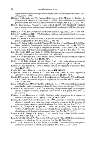 Supercontinuum Generation In Optical Fibers Dudley Jm Taylor Jr Eds | PDF