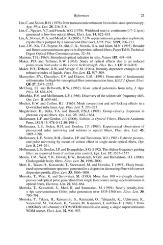 Supercontinuum Generation In Optical Fibers Dudley Jm Taylor Jr Eds | PDF