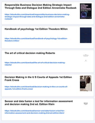 Handbook of Data Based Decision Making in Education 1st Edition ...