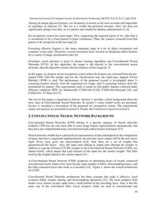 CONVOLUTIONAL NEURAL NETWORK BASED FEATURE EXTRACTION FOR IRIS ...