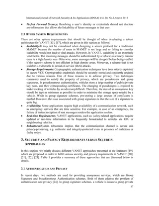 VANET SECURITY AND PRIVACY – AN OVERVIEW | PDF