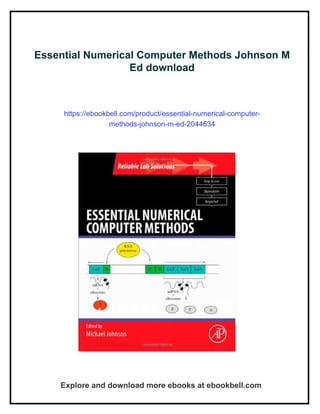 Essential Numerical Computer Methods Johnson M Ed | PDF