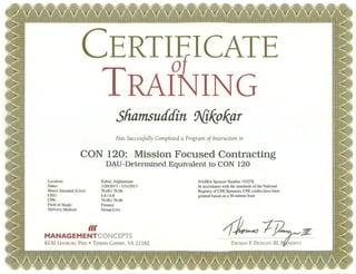 CON 120 Certificate Letter (SN)