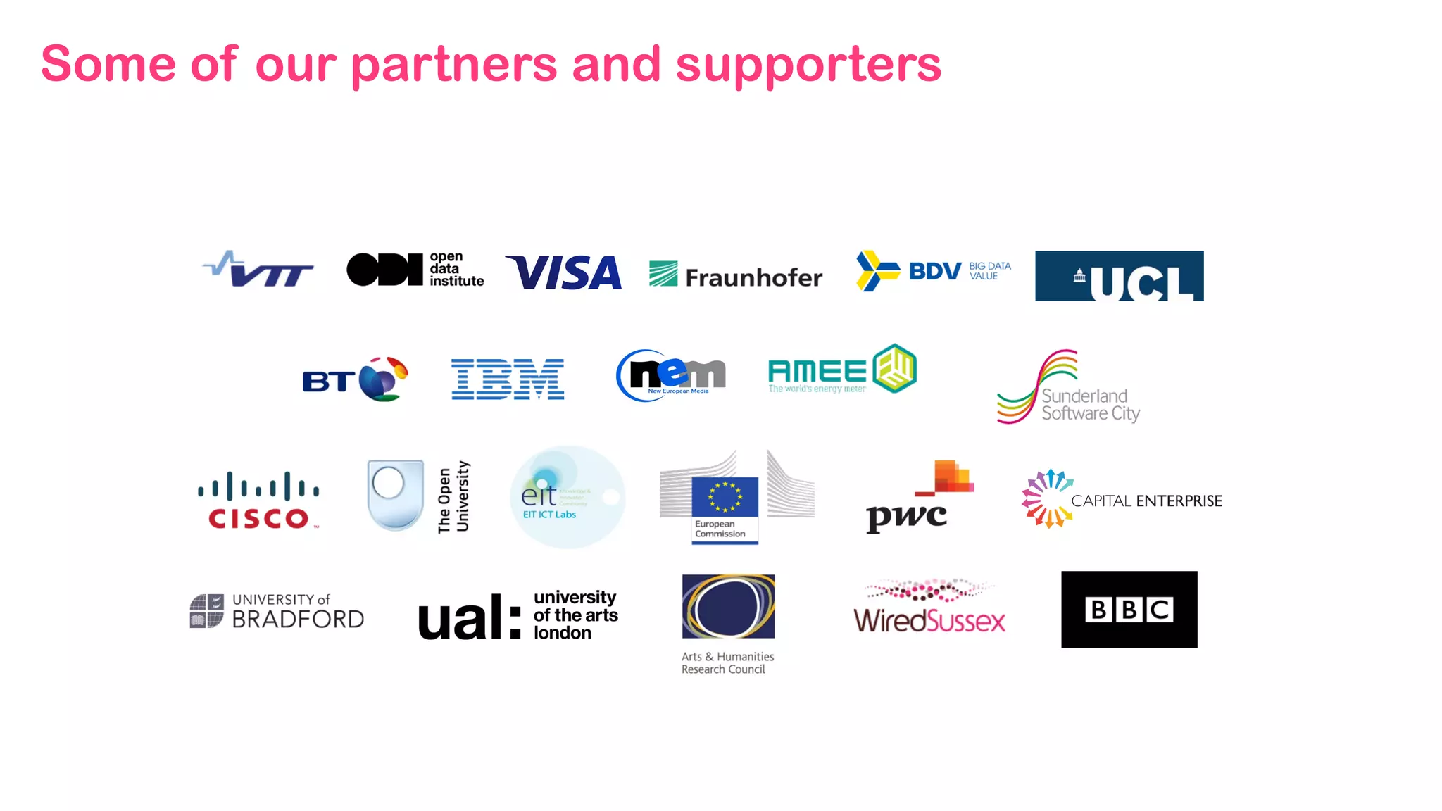 Some of our partners and supporters
 
