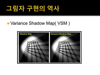  Variance Shadow Map( VSM )
 