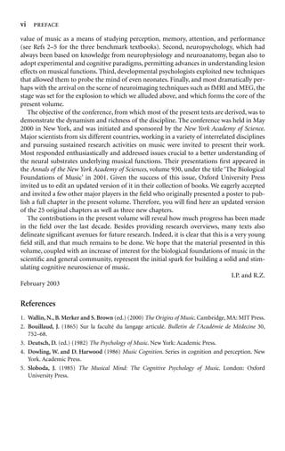 The Cognitive Neuroscience Of Music Peretz I Zatorre Rj Eds | PDF