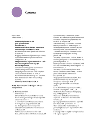 Principles Of Gene Manipulation And Genomics 7ed Primrose Sb | PDF