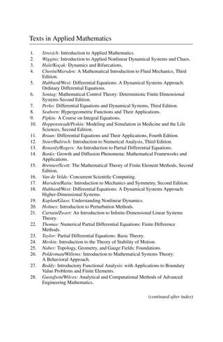 Scott Wiggins Mathamatics Numerical Mathematics 2ed Quarteroni A Sacco R Saleri F | PDF