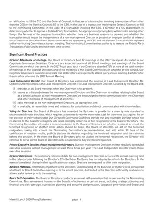 Merrill lynch 2008 Proxy Statement