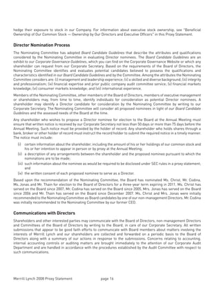 Merrill lynch 2008 Proxy Statement