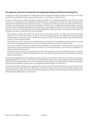 Merrill lynch 2008 Proxy Statement