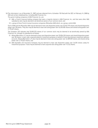 Merrill lynch 2008 Proxy Statement