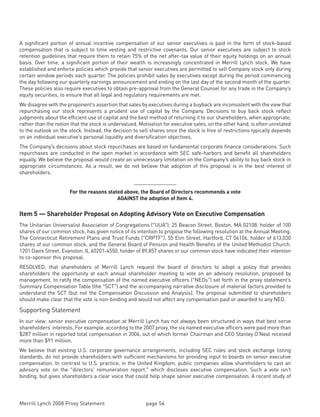 Merrill lynch 2008 Proxy Statement