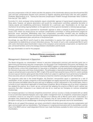 Merrill lynch 2008 Proxy Statement