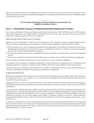 Merrill lynch 2008 Proxy Statement