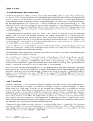 Merrill lynch 2008 Proxy Statement