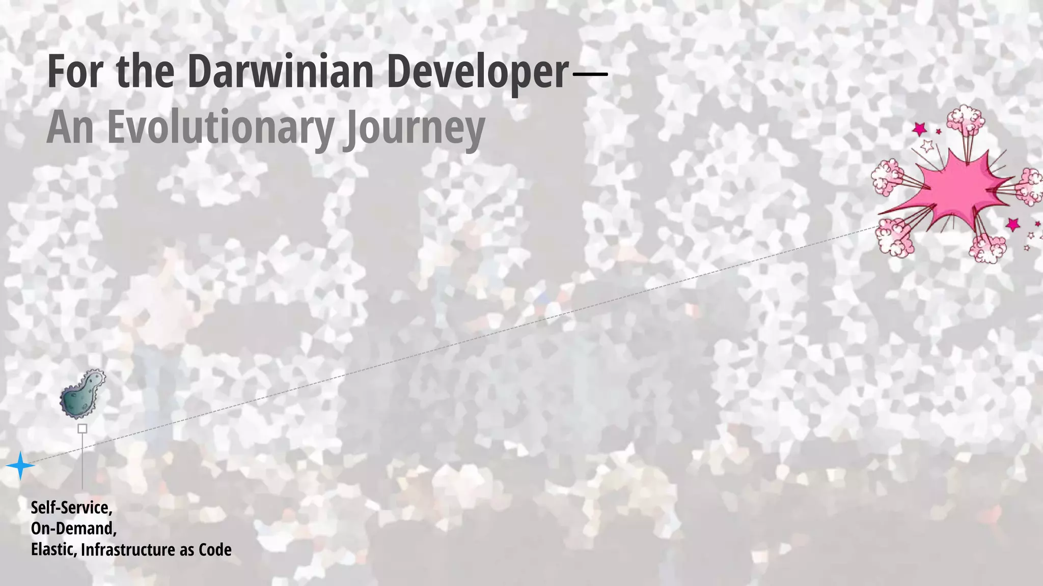 For the Darwinian Developer—
An Evolutionary Journey
Self-Service,
On-Demand,
Elastic,Infrastructure as Code
 