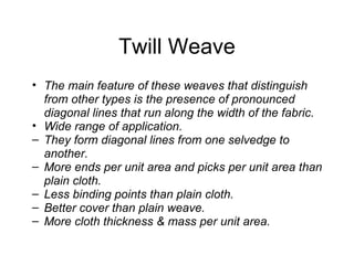 Weave Fact File weaves | PPT