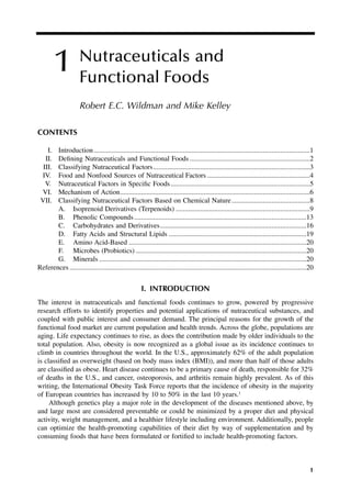 Handbook Of Nutraceuticals And Functional Foods 2ed Wildman R Ed | PDF