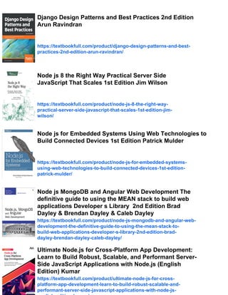 Node js Design Patterns Master best practices to build modular and ...