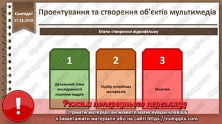 Урок 26 для 10 класу - Проектування та створення об'єктів мультимедіа.