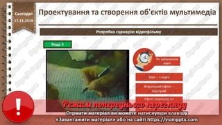 Урок 26 для 10 класу - Проектування та створення об'єктів мультимедіа.