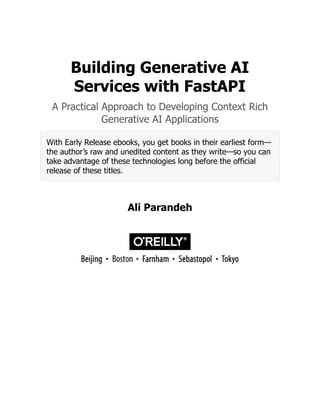 Building Generative AI Services with FastAPI (Early Release) 1st ...