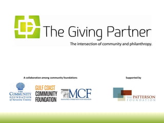 A collaboration among community foundations   Supported by
 