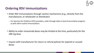 Rsv Lab Order 102623_slides.pdf rsv infection and prevention | PDF