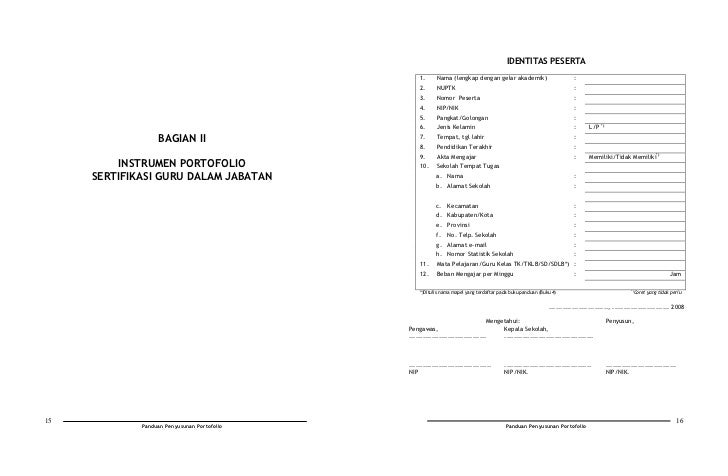 Pedoman Penyusunan Portofolio
