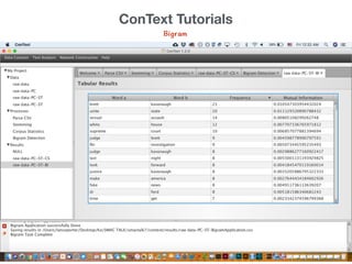 Bigram
ConText Tutorials
 
