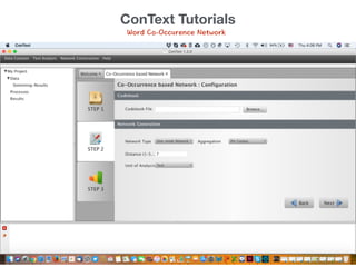 Word Co-Occurence Network
ConText Tutorials
 