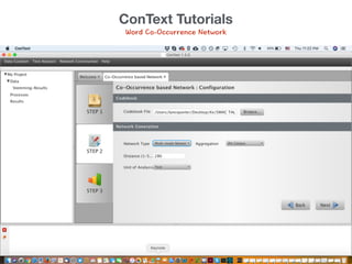 Word Co-Occurrence Network
ConText Tutorials
 