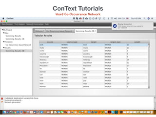 Word Co-Occurrence Network
ConText Tutorials
 