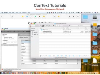 Word Co-Occurrence Network
ConText Tutorials
 