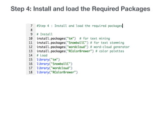 Step 4: Install and load the Required Packages
 