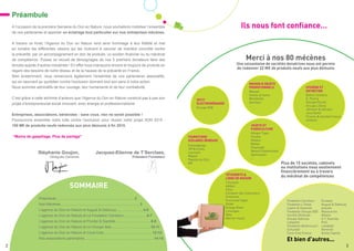 Préambule
    À l’occasion de la première Semaine du Don en Nature, nous souhaitons mobiliser l’ensemble                                                                 Ils nous font confiance…
    de nos partenaires et apporter un éclairage tout particulier sur nos entreprises mécènes.

    A travers ce livret, l’Agence du Don en Nature rend ainsi hommage à leur fidélité et met
    en lumière les différentes raisons qui les motivent à oeuvrer de manière concrète contre
    la précarité, par un accompagnement en don de produits, un soutien financier ou du mécénat
    de compétence. Puisse ce recueil de témoignages de nos 5 premiers donateurs faire des                                                                         Merci à nos 80 mécènes
    émules auprès d’autres industriels ! En effet nous manquons encore et toujours de produits en                                                           Une soixantaine de sociétés donatrices nous ont permis
                                                                                                                                                            de redonner 22 M€ de produits neufs aux plus démunis
    regard des besoins de notre réseau et de la hausse de la précarité en France.
    Bien évidemment, nous remercions également l’ensemble de nos partenaires associatifs,
    qui en oeuvrant au quotidien contre l’exclusion donnent tout son sens à notre action.
                                                                                                                                                                     MAISON & OBJETS
    Nous sommes admiratifs de leur courage, leur humanisme et de leur combativité.                                                                                   PROMOTIONNELS                       HYGIÈNE ET
                                                                                                                                                                     Bewear                              ENTRETIEN
                                                                                                                                                                     Hotels at home                      Bolton Solitaire
    C’est grâce à cette alchimie d’acteurs que l’Agence du Don en Nature construit pas à pas son                                    PETIT                            Worldwide                           E. Perma
    projet d’entrepreneuriat social innovant, avec énergie et professionnalisme.                                                    ÉLECTROMÉNAGER                   Quintess                            Georgia Pacific
                                                                                                                                                                     ...                                 Groupe L’Oréal
                                                                                                                                    Groupe SEB
                                                                                                                                                                                                         Johnson & johnson
                                                                                                                                                                                                         Juva Santé
    Entreprises, associations, bénévoles : sans vous, rien ne serait possible !                                                                                                                          Procter & Gamble France
    Poursuivons ensemble notre lutte contre l’exclusion pour réussir notre projet ADN 2015 :                                                                                                             Unilever
                                                                                                                                                                                                         ....
    100 M€ de produits neufs redonnés aux plus démunis à fin 2015.                                                                                                    JOUETS ET
                                                                                                                                                                      PUÉRICULTURE
                                                                                                                                                                      Allegre Tigex
    “Moins de gaspillage, Plus de partage”                                                                                     FOURNITURES                            Corolle 
                                                                                                                               SCOLAIRES /BUREAUX                     Hasbro
                                                                                                                               Arjowiggings                           Mattel
                                                                                                                               JM Bruneau                             Playmobil
                                                                                                                                                                      Newell Rubbermaid
                   Stéphanie Goujon,                                    Jacques-Etienne de T’Serclaes,                         Lexmark
                                                                                                                                                                      Spinmaster
                              Déléguée Générale                                                          Président Fondateur   Maped
                                                                                                                               Papeteries SILL                        …
                                                                                                                               3M                                                         Plus de 15 sociétés, cabinets
                                                                                                                               …                                                          ou institutions nous soutiennent
                                                                                                                                                                                          financièrement ou à travers
                                                                                                                                                     VêTEMENTS & 
                                                                                                                                                     LINGE DE MAISON
                                                                                                                                                                                          du mécénat de compétences

                                                sommaire
                                                                                                                                                     3 Suisses
                                                                                                                                                     Adidas
                                                                                                                                                     Celio
                                                                                                                                                     Comptoir des Cotonniers 
                                                                                                                                                     Eminence 
                    Préambule................................................................................2                                       Francoise Saget                         Fondation Carrefour     Eurazeo
                    Nos Mécènes..................................................................................3                                   Globe                                   Fondation L'Oréal       August & Debouzy
                                                                                                                                                     Groupe Etam                             Leyton & Associés       avocats
                    L’agence du Don en Nature et August & Debouzy............................4-5                                                     Linvosges                               Fondation Groupe SEB    Ressources
                    L’agence du Don en Nature et La Fondation Carrefour....................... 6-7                                                   Nike                                    Société Générale        Altavia
                                                                                                                                                     Warner music                            Groupe Galeries         A.T. Kearney
                    L’agence du Don en Nature et Procter & Gamble.....................................8-9                                            …                                       Lafayette               PwC
                    L’agence du Don en Nature et Le Groupe Seb.........................................10-11                                                                                 Fondation Bettencourt   Landwell
                                                                                                                                                                                             Schueller               Generali
                    L’agence du Don en Nature et Coca Cola..................................................12-13                                                                            Coca-Cola France        Activa Capital.
                    Nos associations partenaires.......................................................................14-15                                                                 Et bien d'autres...
2                                                                                                                                                                                                                                   3
 