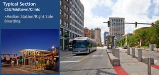 Typical Section
CSU/Midtown/Clinic
•Median Station/Right Side
Boarding
 