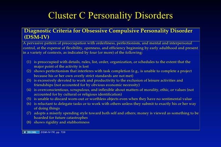 Ocpd diagnostic criteria