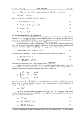 Uncertainty model for rate of change of frequency analysis with high ...