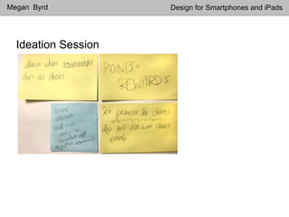 Ideation Session
Megan Byrd Design for Smartphones and iPads
 