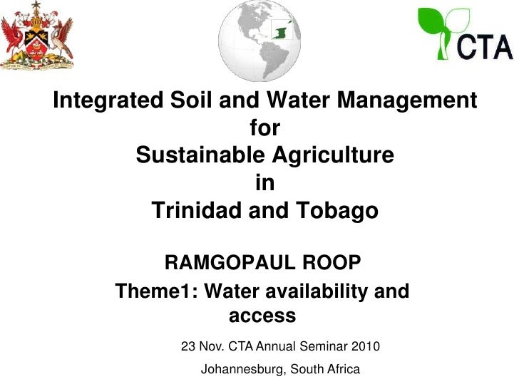Sustainable soil and water management for smallholder farms Ramgopa…