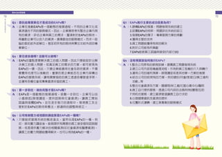 捌　Q&A問答集
72
員
工
協
助
方
案
推
動
手
冊
73
Q3：委託給專業單位才是成功的EAPs嗎?
A ：企業在推動EAPs是一個動態的發展過程，不同的企業文化或
資源適合不同的服務模式，因此，企業應思考先整合企業內現
有的資源、評估企業與員工的需求、釐清對於EAPs的期待，
再審酌企業可以投入的資源，選擇最佳的服務模式，而非一股
腦的委託給外部單位，甚至把所有的期待與責任交給外部的專
業單位。
Q4：要花很多錢嗎? 沒錢可以做嗎?
A ：EAPs的重點是要解決員工的個人問題，因此只要能設計出解
決員工的個人問題，或滿足員工的需求的方案，都可被視為
EAPs的一環。因此，只要企業能善用社會及政府資源，不需
要費用也是可以推動的；重要的是企業能否在企業內架構出
EAPs的服務系統，讓有需要協助的員工透過各種管道浮現，
並運用各種社會或專業資源來協助員工。
Q5：要一步到位、做的完整才是EAPs嗎?
A ：EAPs是一個動態的發展過程，很難一步到位。企業可以由
小處做起(辦理講座、提供諮詢與社會資源)，讓員工開始
認識與接觸EAPs，並在逐步推行的過程中，發現員工及主
管對於EAPs的期待與看法，做適時的調整與修正。
Q6：公司有辦壓力或相關的講座算是EAPs的一種嗎?
A ：只要能把服務系統的概念進去，當然也是EAPs的一種。例
如：辦完壓力講座後，能夠提供有需要的員工接受個別諮詢服
務，或是提供壓力解決的相關資源(如社會資源或醫療資源)，
讓員工的壓力問題能獲得解決，也可以視為EAPs的一種。
Q7：EAPs推行主要的成功因素為何?
A ：1.建構EAPs的根基：問題發現系統的建立
2.設置EAPs的枝幹：問題評估系統的設立
3.發展EAPs的葉子：專業服務方案的規劃
4.獲得主管的支持
5.員工問題能獲得有效的解決
6.對於公司能有所貢獻
7.EAPs能被員工認識與接受(內部行銷)
Q8：沒有預算該如何推行EAPs?
A ：1.整合公司原有的教育訓練，建構員工問題發現系統
2.建立公司內部危機處理流程，作為對員工危機的介入與轉介
3.運用公司的福利預算，辦理講座或是其他單一方案的推展
4.結合公司目前現有的方案，例如健診/月會/家庭日/員工福利
活動...等
5.整合社會資源及方案：國健局/勞工處/社區心衛中心/醫院
6.員工自行提供服務：透過公司內部的法務/財稅/護理/互助
7.特約式服務：建立資源管道讓員工自行求助
8.心理健康資訊及資源的提供
9.社團形式運轉：建立準專業的服務模式
 